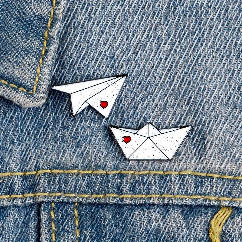 Paper Plane and Boat pin